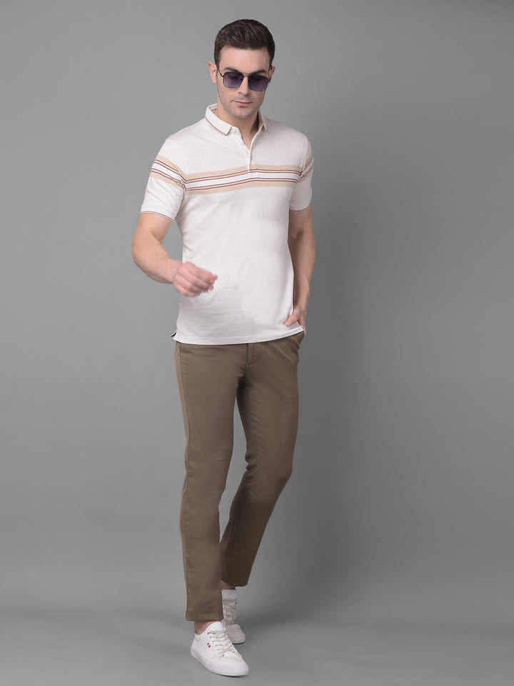 Khaki Checked Trousers-Men Trousers-Crimsoune Club