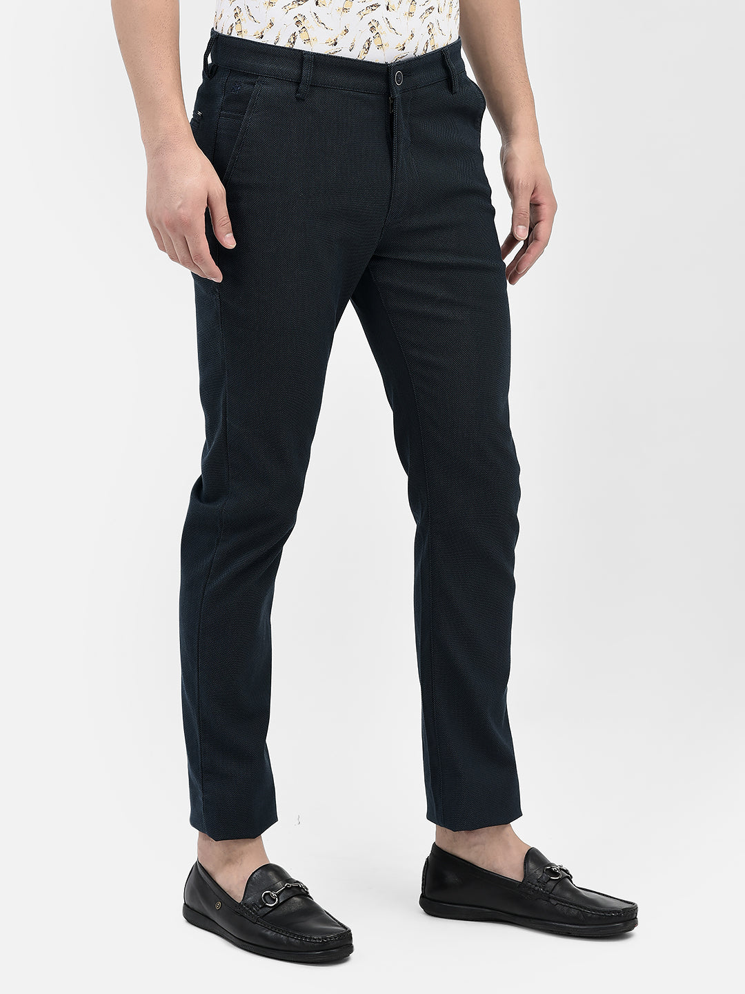 Navy Blue Trousers-Men Trousers-Crimsoune Club