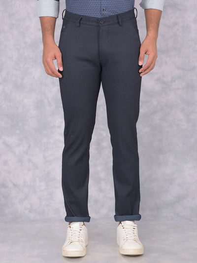 Black Printed Trousers-Men Trousers-Crimsoune Club