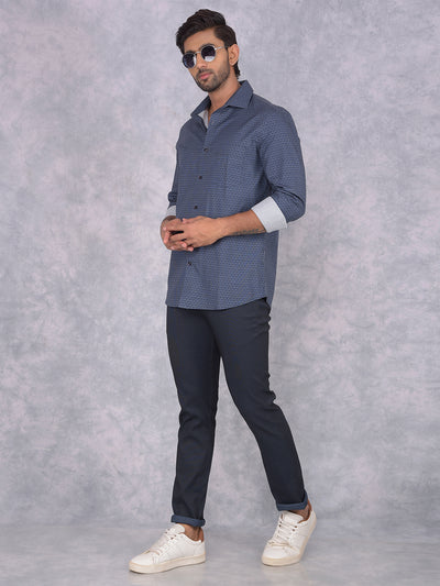 Black Printed Trousers-Men Trousers-Crimsoune Club