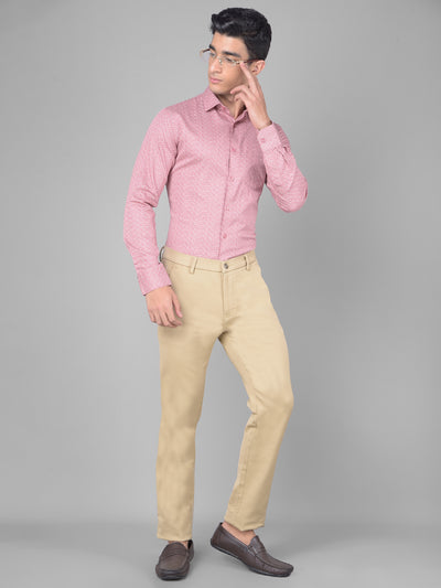 Beige Trousers-Men Trousers-Crimsoune Club