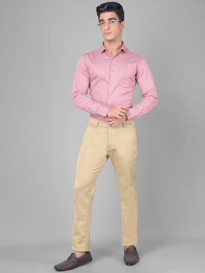 Beige Trousers-Men Trousers-Crimsoune Club