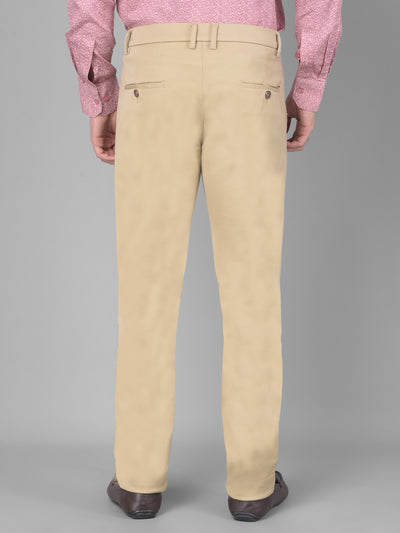 Beige Trousers-Men Trousers-Crimsoune Club