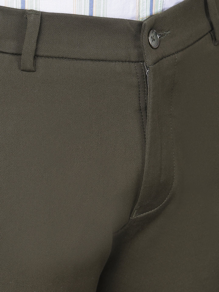 Olive Trousers-Men Trousers-Crimsoune Club