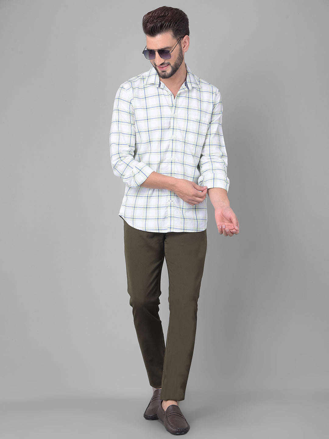 Olive Trousers-Men Trousers-Crimsoune Club