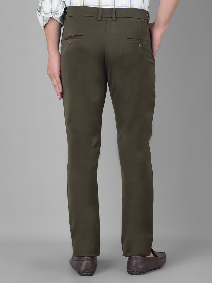Olive Trousers-Men Trousers-Crimsoune Club