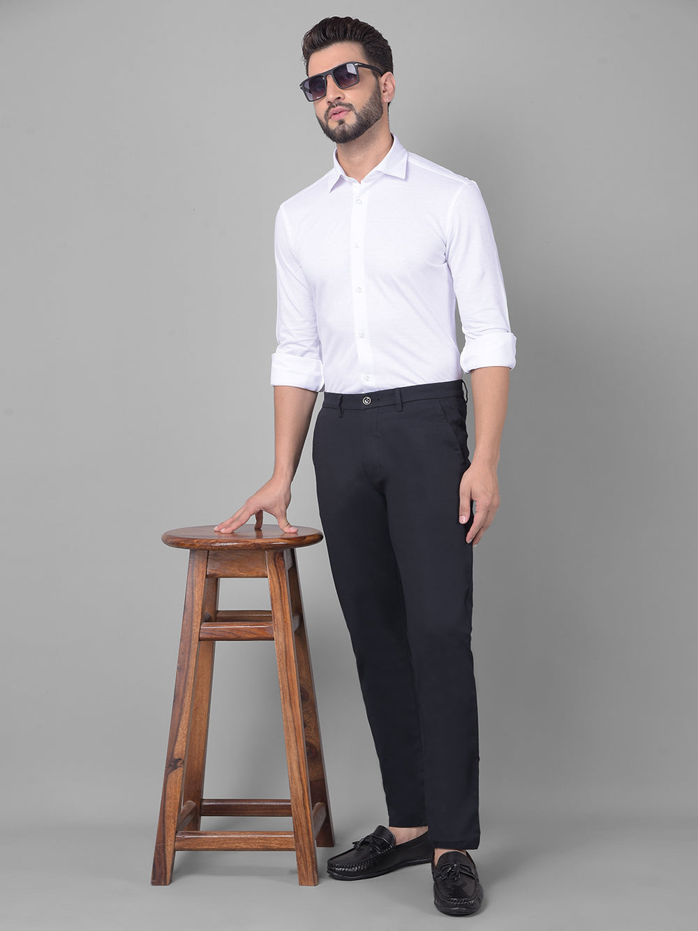 Black Trousers-Men Trousers-Crimsoune Club