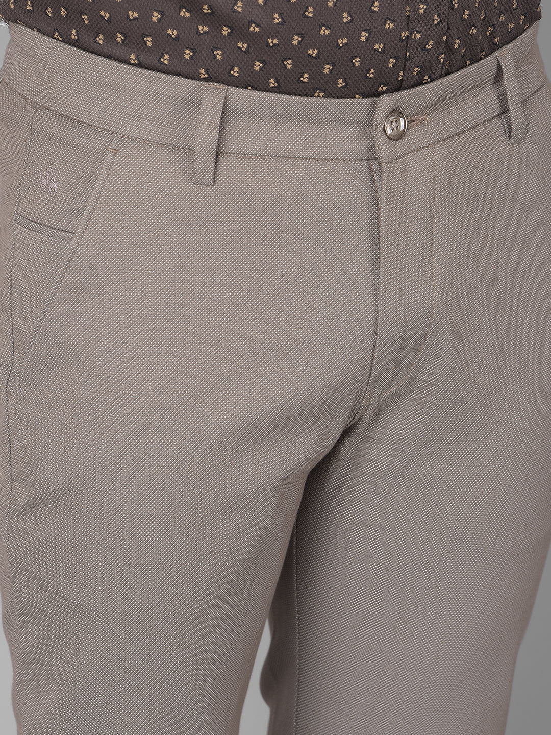 Grey Printed Trousers-Men Trousers-Crimsoune Club