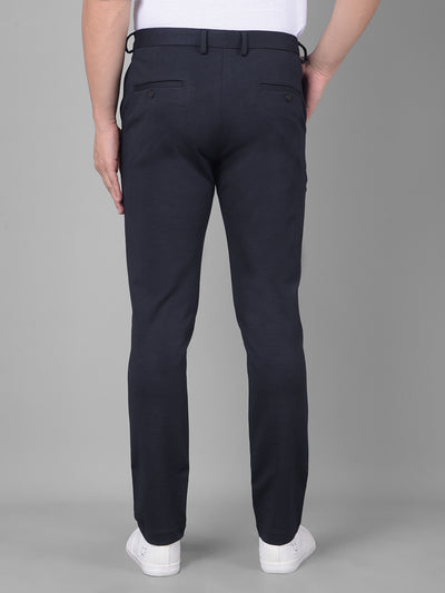 Navy Blue Trousers-Men Trousers-Crimsoune Club