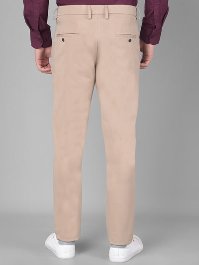 Beige Trousers-Men Trousers-Crimsoune Club