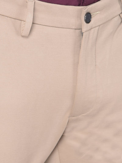 Beige Trousers-Men Trousers-Crimsoune Club