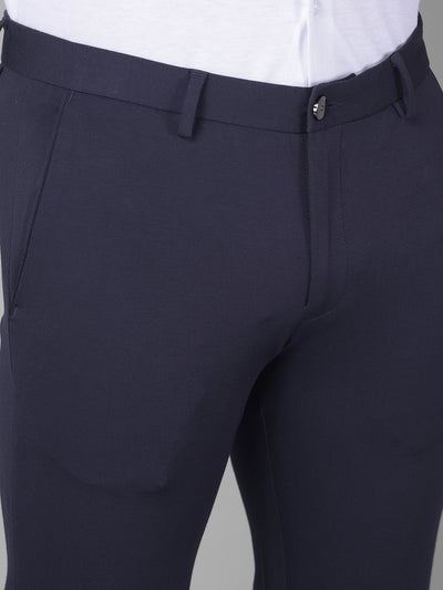 Navy Blue Trousers-Men Trousers-Crimsoune Club