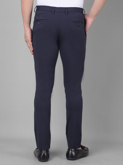 Navy Blue Trousers-Men Trousers-Crimsoune Club