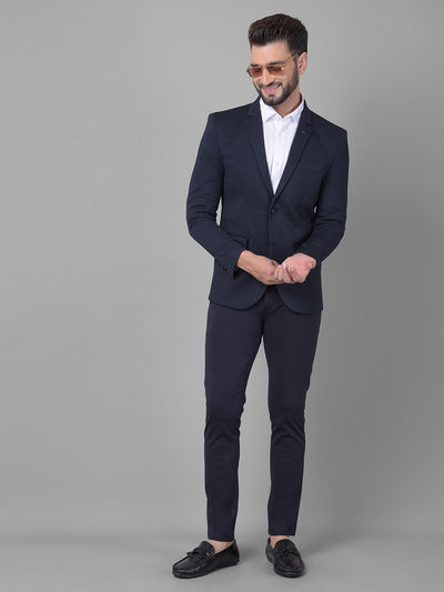 Navy Blue Trousers-Men Trousers-Crimsoune Club