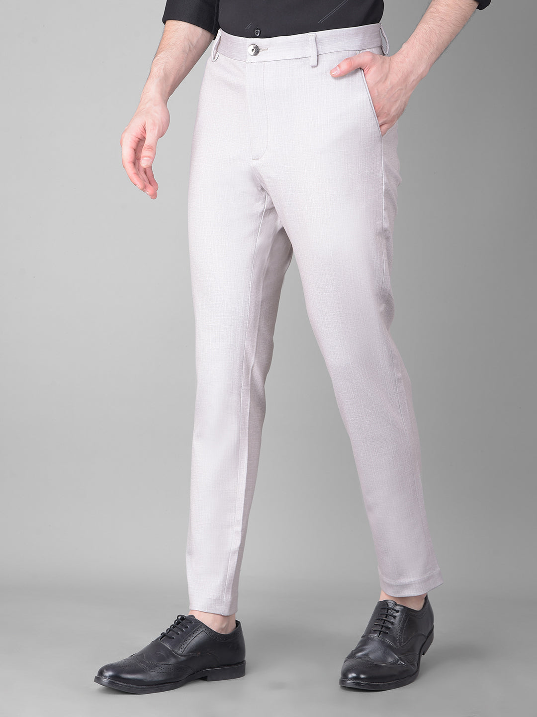Grey Trousers-Men Trousers-Crimsoune Club