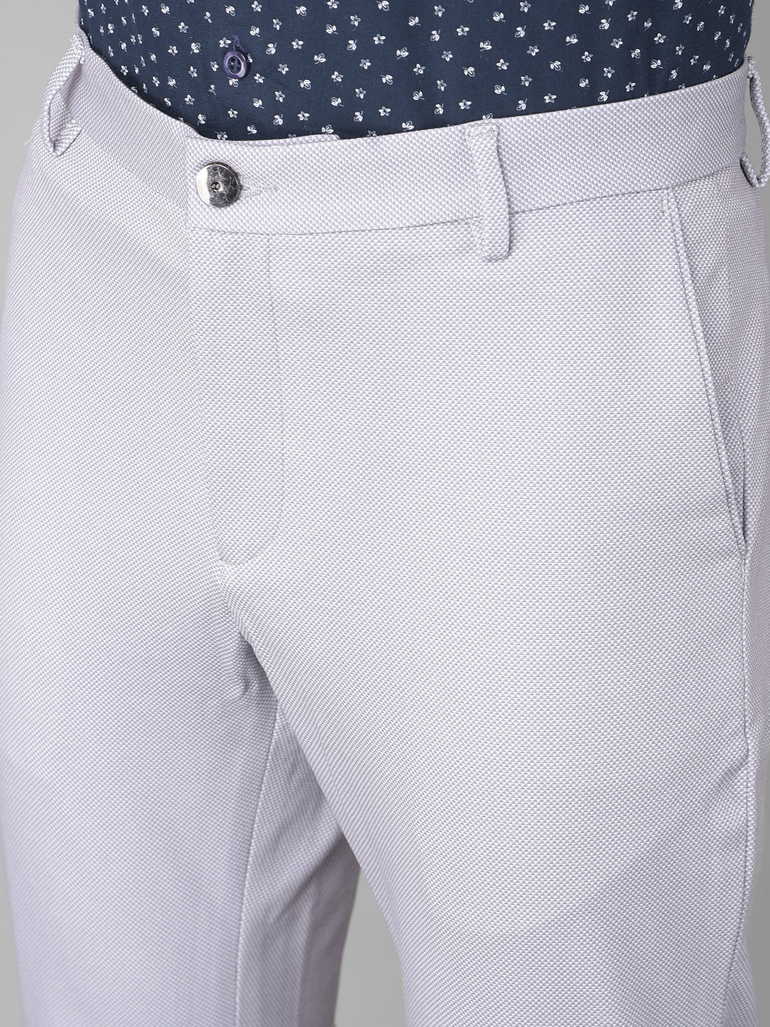 Grey Printed Trousers-Men Trousers-Crimsoune Club