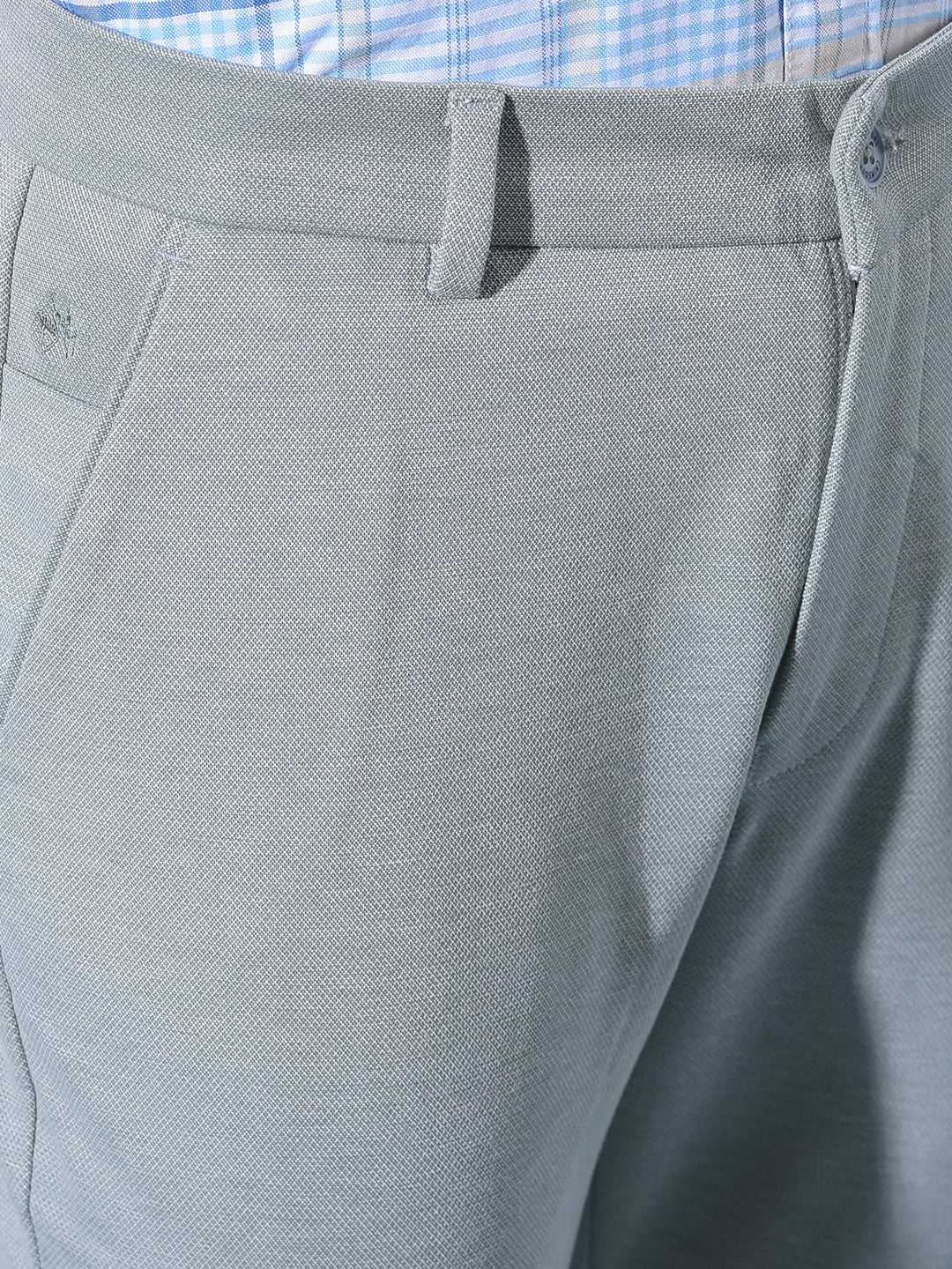 Grey Dobby Trousers-Men Trousers-Crimsoune Club