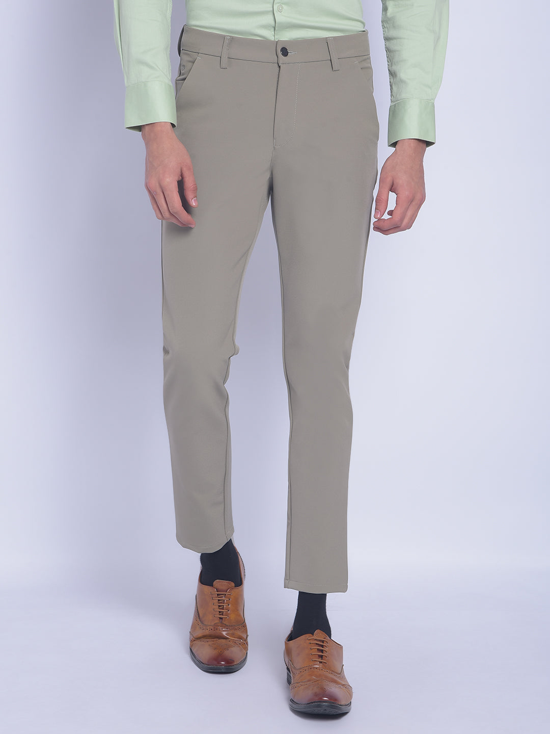 Olive Trousers-Men Trousers-Crimsoune Club