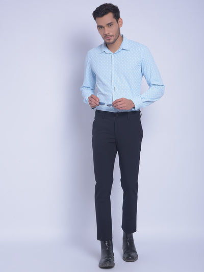 Navy Blue Trousers-Men Trousers-Crimsoune Club