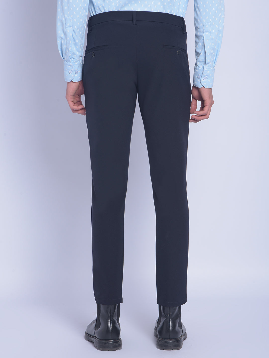 Navy Blue Trousers-Men Trousers-Crimsoune Club