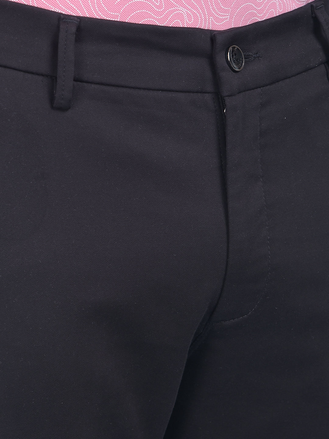 Black Stretchable Cotton Trousers-Men Trousers-Crimsoune Club