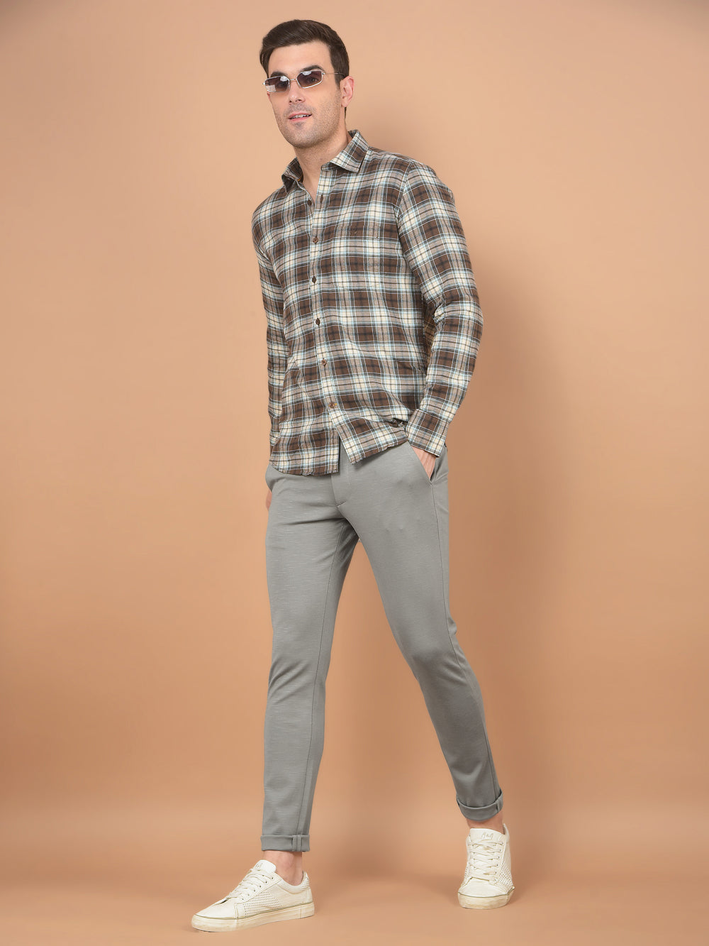 Grey Stretchable Trousers-Men Trousers-Crimsoune Club