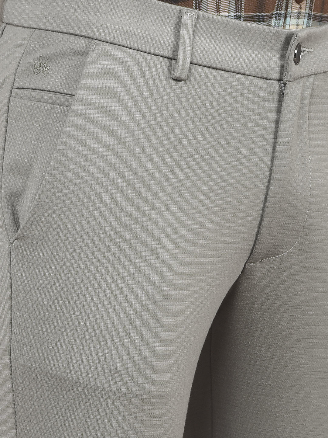 Grey Stretchable Trousers-Men Trousers-Crimsoune Club