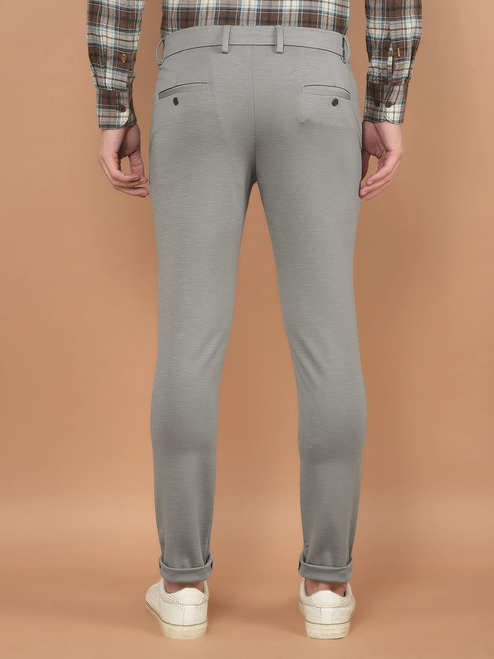 Grey Stretchable Trousers-Men Trousers-Crimsoune Club