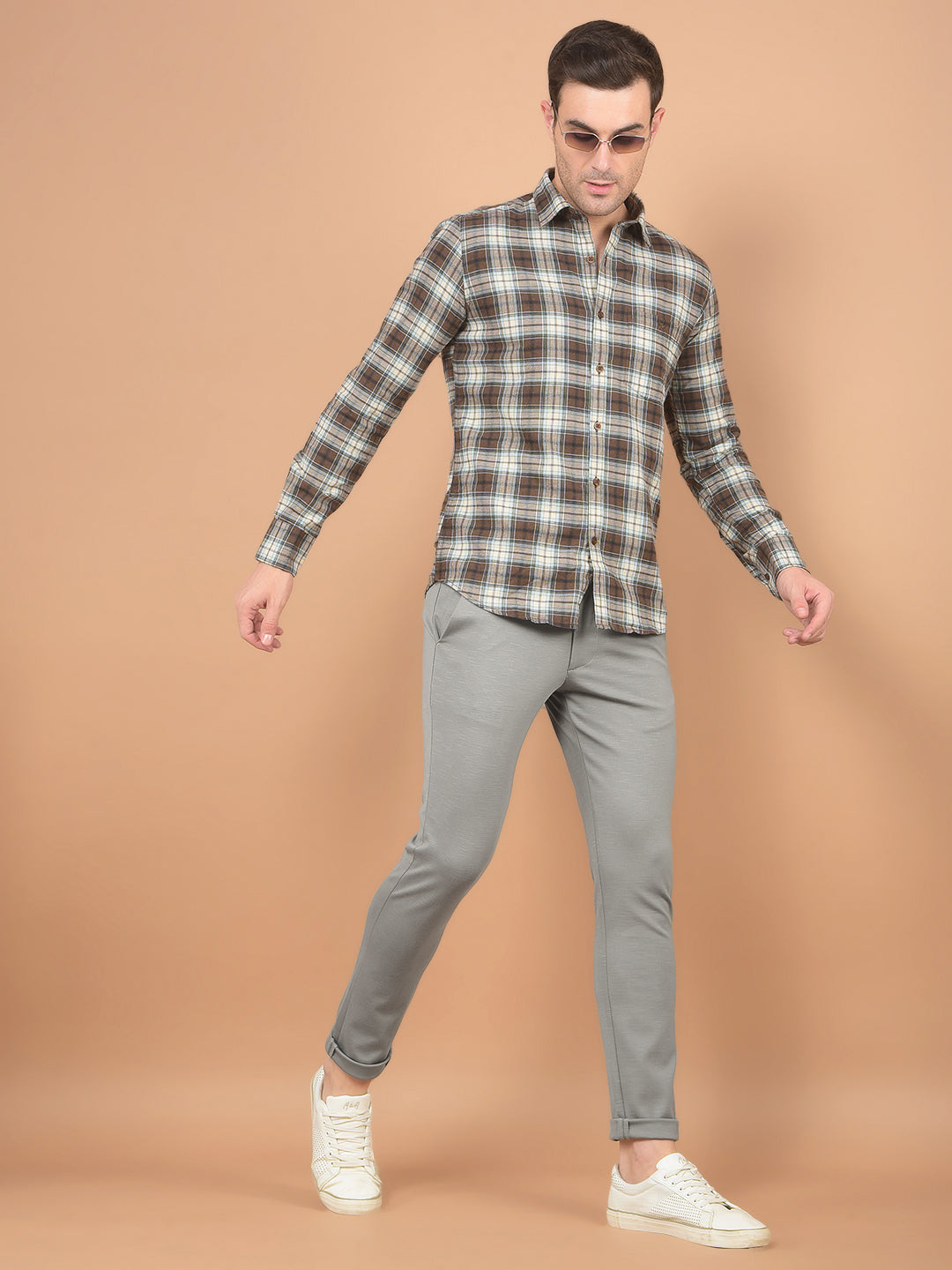 Grey Stretchable Trousers-Men Trousers-Crimsoune Club