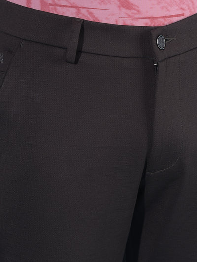 Olive Stretchable Trousers-Men Trousers-Crimsoune Club