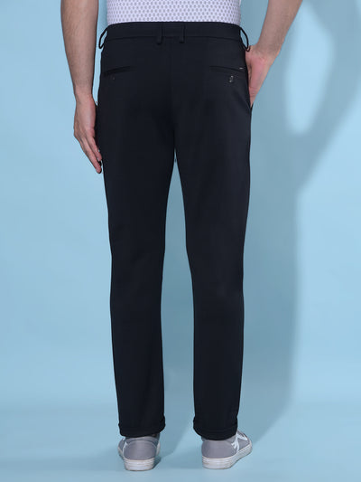 Black Chinos Trousers-Men Trousers-Crimsoune Club