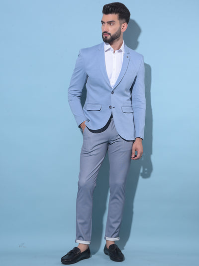 Blue Stretchable Trousers-Men Trousers-Crimsoune Club