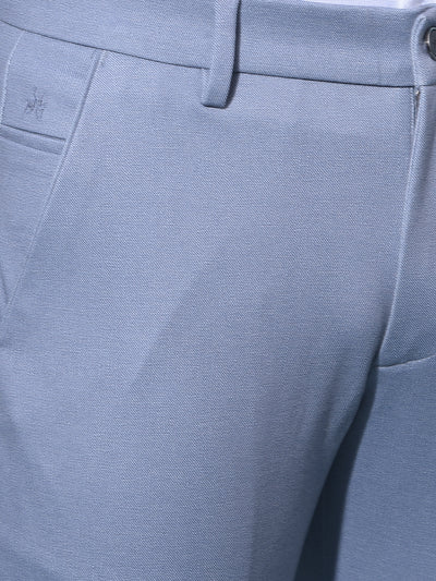 Blue Stretchable Trousers-Men Trousers-Crimsoune Club