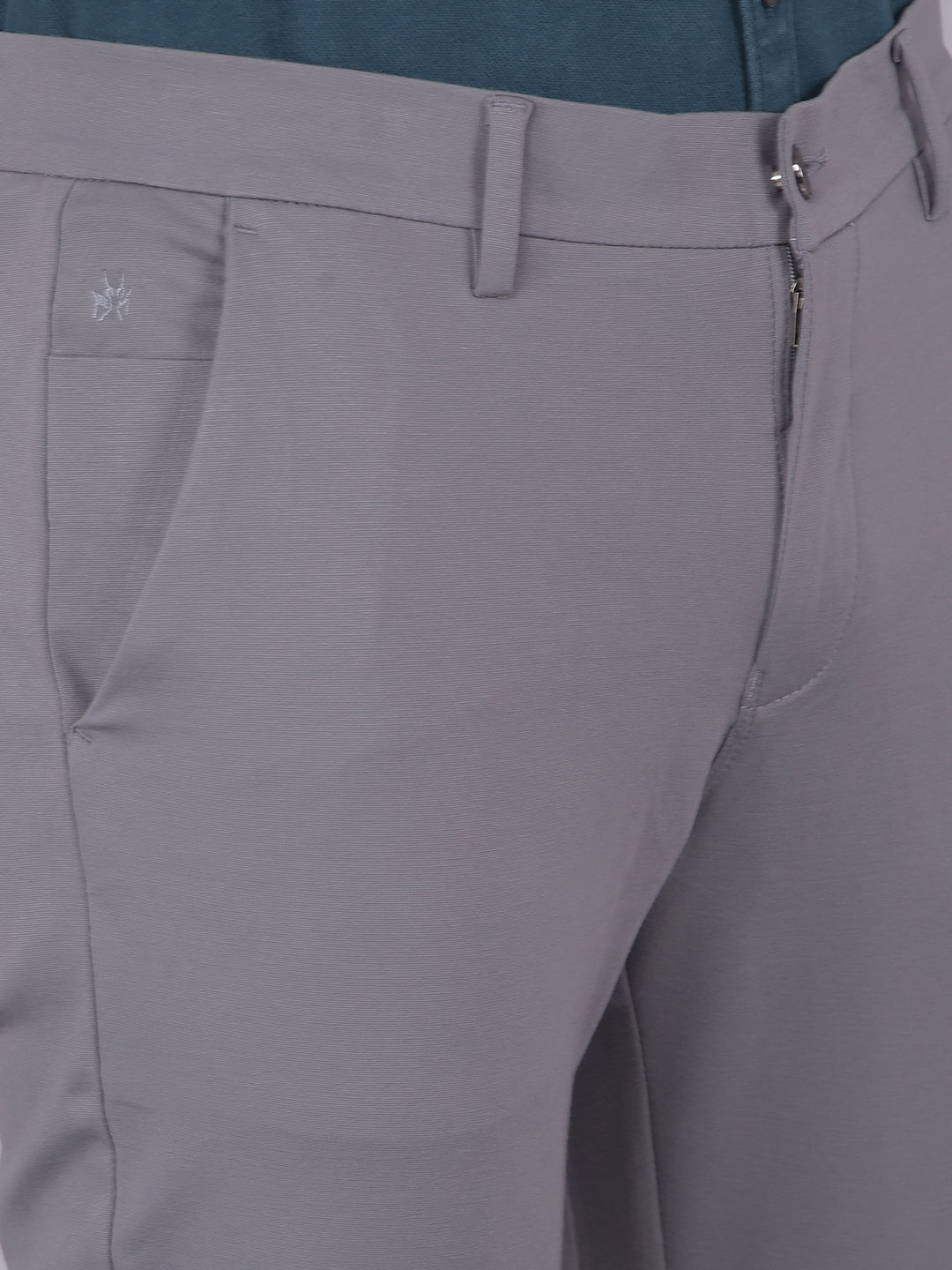 Grey Knitted Trousers-Men Trousers-Crimsoune Club