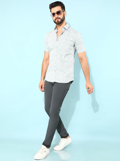 Grey Stretchable Trousers-Men Trousers-Crimsoune Club