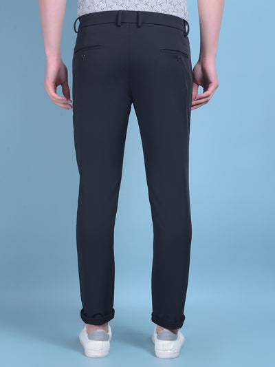 Black Stretchable Trousers-Men Trousers-Crimsoune Club