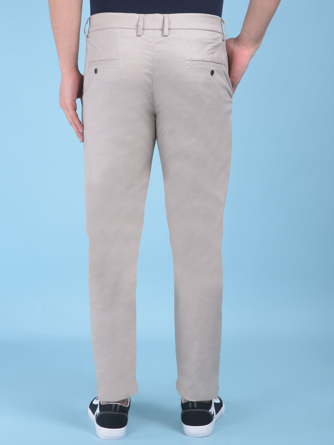 Khaki Stretchable Trousers-Men Trousers-Crimsoune Club