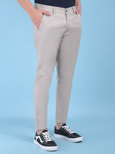 Khaki Stretchable Trousers-Men Trousers-Crimsoune Club