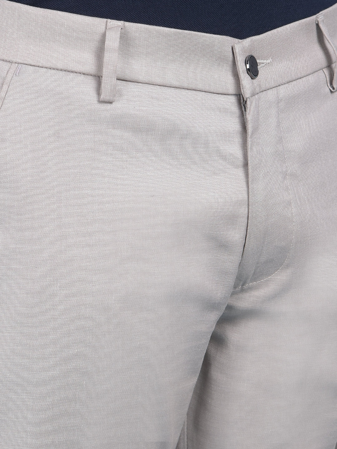 Khaki Stretchable Trousers-Men Trousers-Crimsoune Club