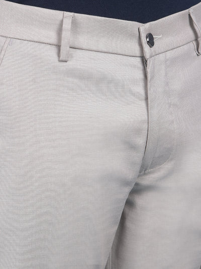 Khaki Stretchable Trousers-Men Trousers-Crimsoune Club