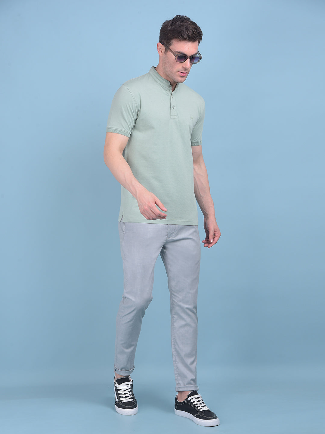 Grey Textured Trousers-Men Trousers-Crimsoune Club