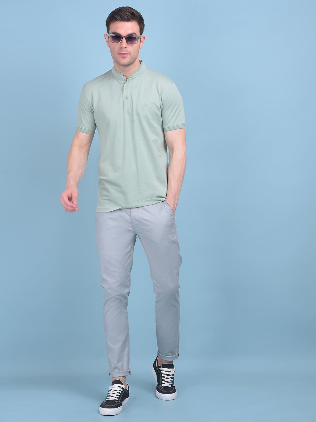 Grey Textured Trousers-Men Trousers-Crimsoune Club