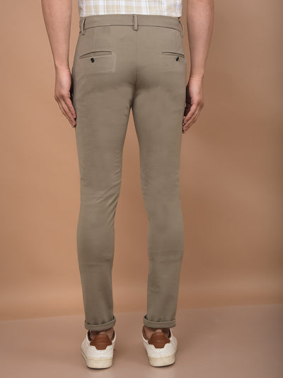 Khaki Knitted Trousers-Men Trousers-Crimsoune Club