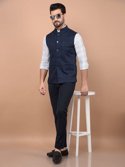 Grey Printed Knitted Trousers-Men Trousers-Crimsoune Club