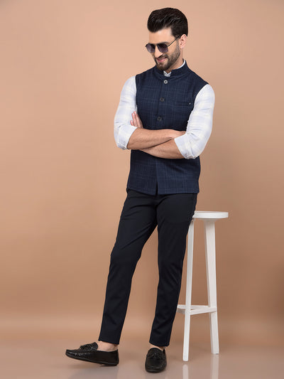 Grey Printed Knitted Trousers-Men Trousers-Crimsoune Club