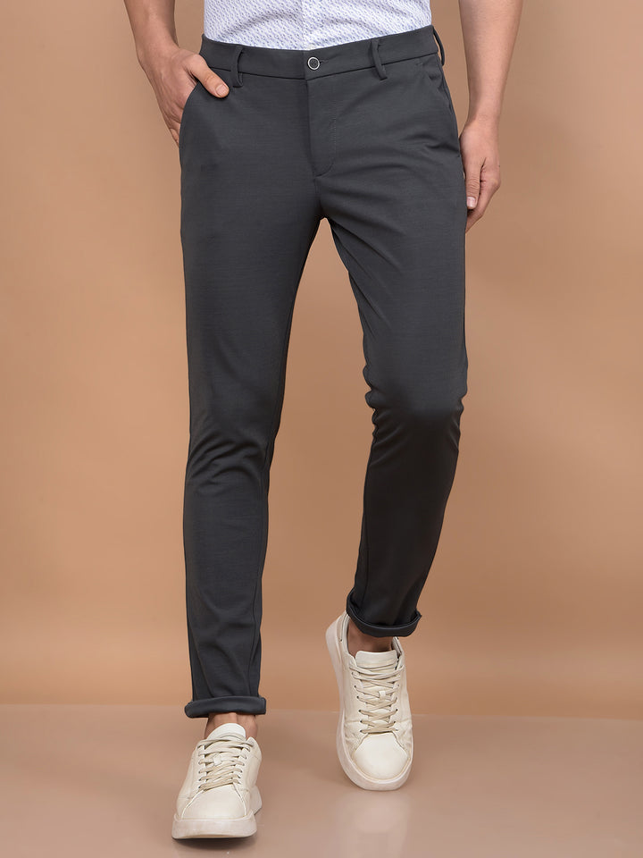 Blue Knitted Trousers-Men Trousers-Crimsoune Club