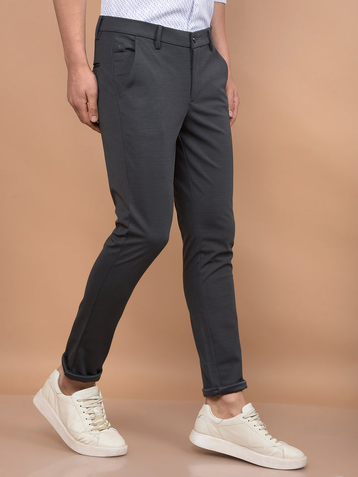 Blue Knitted Trousers-Men Trousers-Crimsoune Club