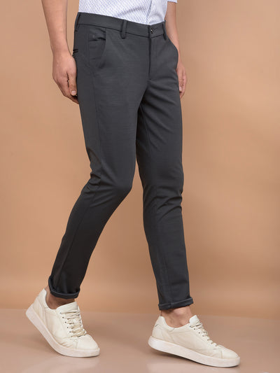 Blue Knitted Trousers-Men Trousers-Crimsoune Club