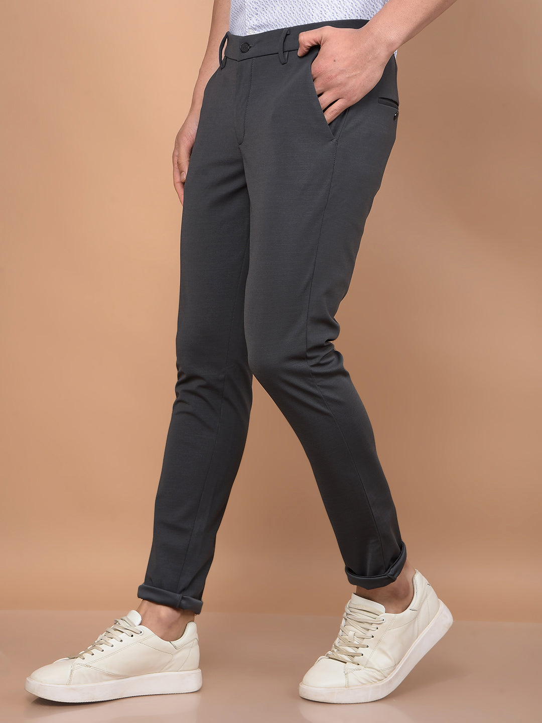 Blue Knitted Trousers-Men Trousers-Crimsoune Club