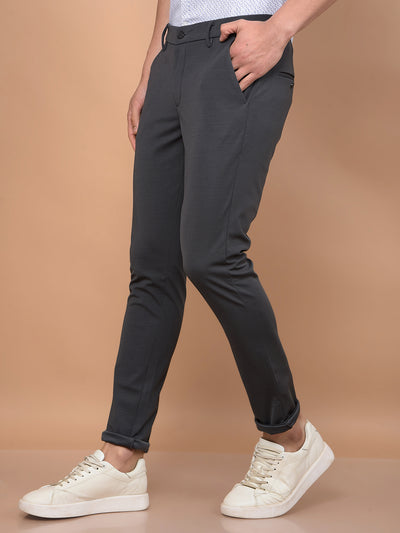 Blue Knitted Trousers-Men Trousers-Crimsoune Club